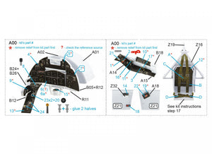 Intérieur imprimé en 3D et coloré sur papier décalcomanie pour Hawker Typhoon (Airfix) - Quinta Studio QD24002 (Porte de voiture) - Échelle 1/24 – immagine 12