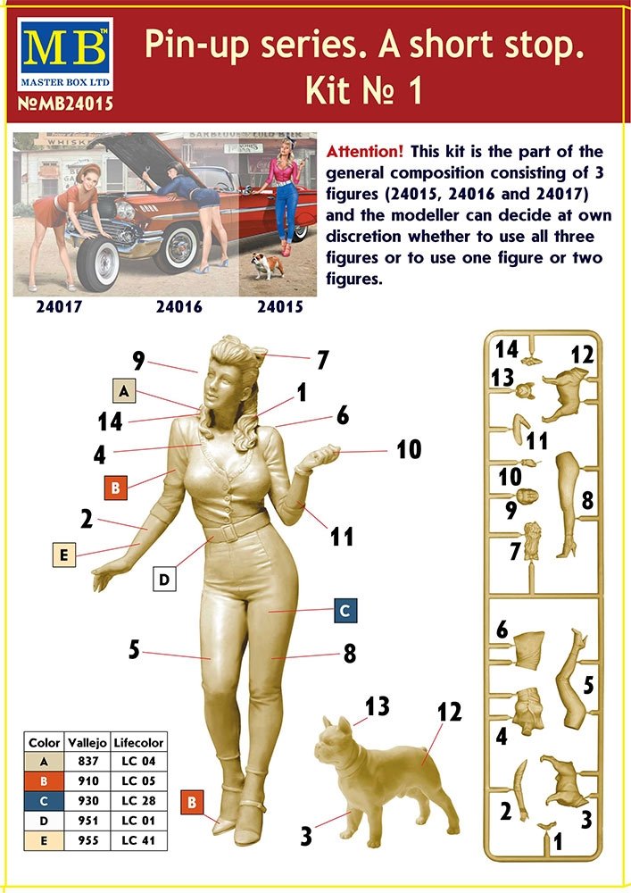 Master Box 24015 Série Pin-up. Un arrêt rapide. Kit n° 1 1/24 – image 2
