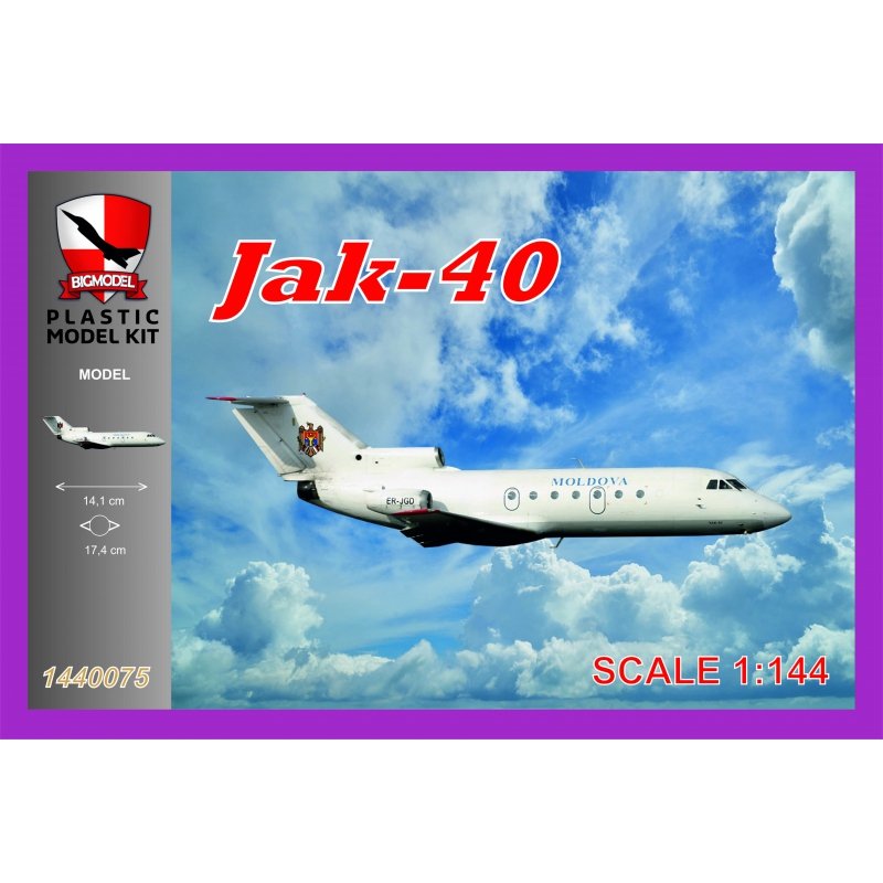 Grand modèle 1440075 JAK-40 AIR MOLDOVA 1/144