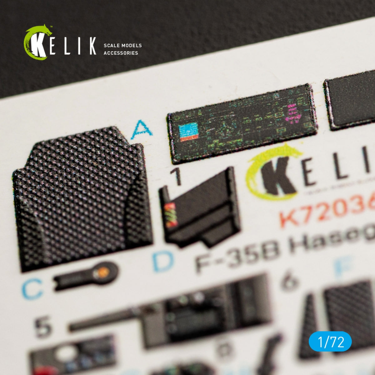 Décalcomanies 3D intérieures KELIK K72036 pour maquette Hasegawa au 1/72 – imagen 4