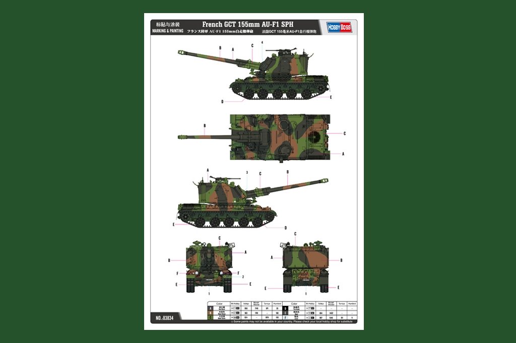 Hobby Boss 83834 Canon automoteur français GCT 155 mm AU-F1 SPH (1/35) – Bild 3