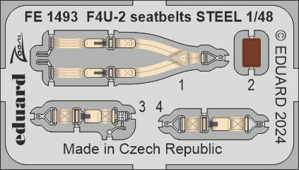 Eduard FE1493 F4U-2 Ceintures de sécurité en acier HOBBY BOSS 1/48 