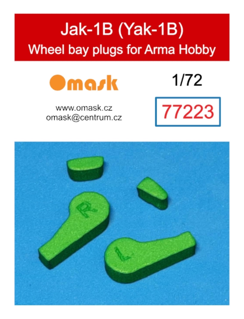 Omask 77223 Jak-1B (Yak-1B) wheel bay plugs (for Arma Hobby) 1/72