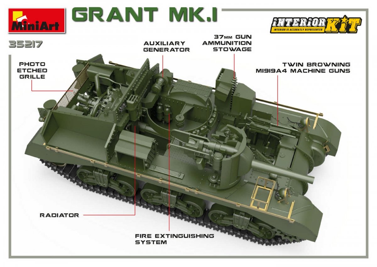 MiniArt 35217 Grant Mk.I avec intérieur 1/35 – image 3