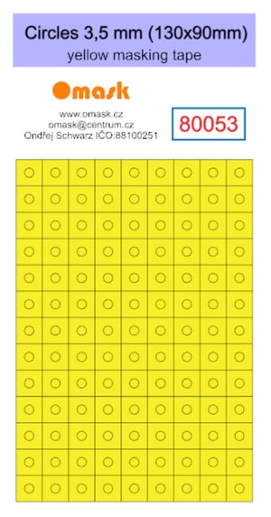Omask 80053 Circles 3,5 mm (130x90mm) yellow masking tape