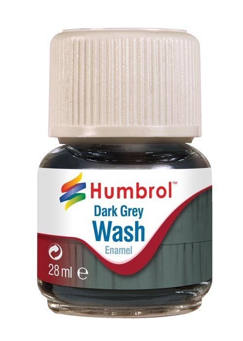 Humbrol AV0204 Enamel Wash Dark Gray 28ml