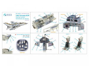 Quinta Studio QD+48204 Tornado ECR Allemand Intérieur imprimé en 3D et coloré sur papier décalcomanie (Revell) (avec pièces en résine imprimées en 3D) 1/48 – immagine 2