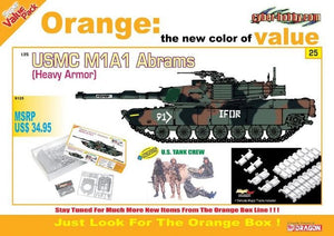 Cyber ​​Hobby 9125 USMC M1A1 Abrams (blindé lourd) Équipage de char américain 1/35