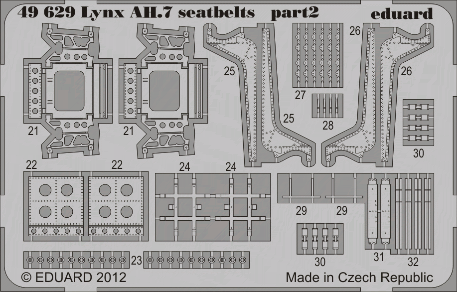 Ceintures de sécurité Eduard 49629 Lynx AH.7 1/48 (Airfix) – image 2