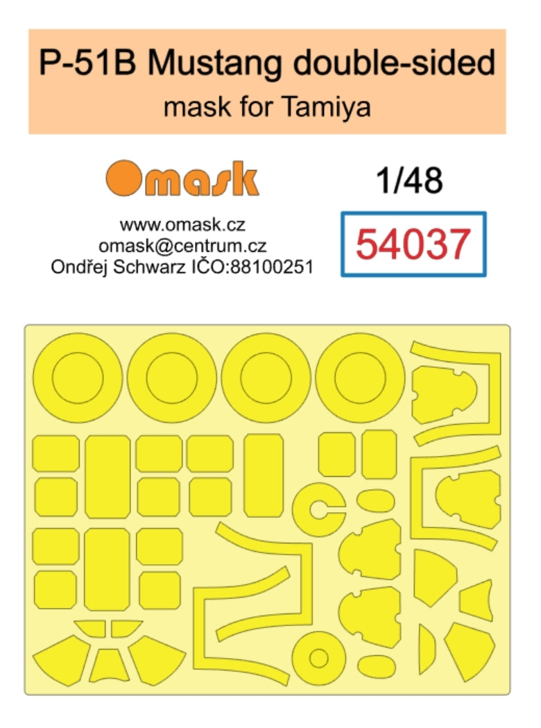 Masque double face Omask 54037 P-51B Mustang (pour Tamiya) 1/48