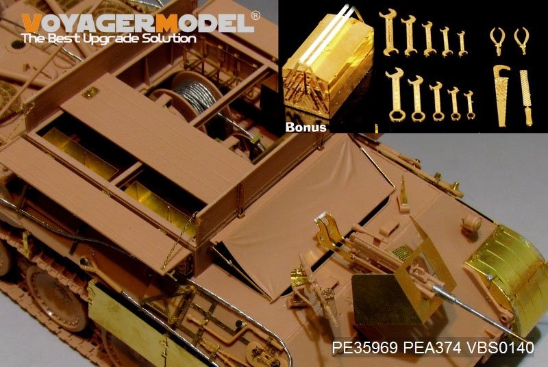 Modèle Voyager PE35969 Bergepanther Ausf.A allemand de la Seconde Guerre mondiale (type ancien, porte-outils Panther A) de base pour MENG SS-015 1/35 – Bild 16