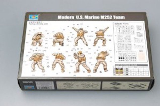 Trumpeter 00423 Équipe de mortier M252 des Marines américains modernes (1/35) – immagine 3