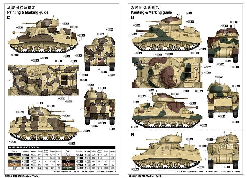 J&amp;#39;adore le kit 63535 M3 Grant Medium Tank 1/35 – immagine 4