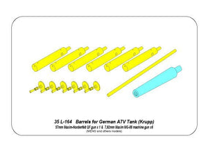 Canons Aber 35L-164 pour char allemand A7V de la Première Guerre mondiale (1/35) – immagine 10