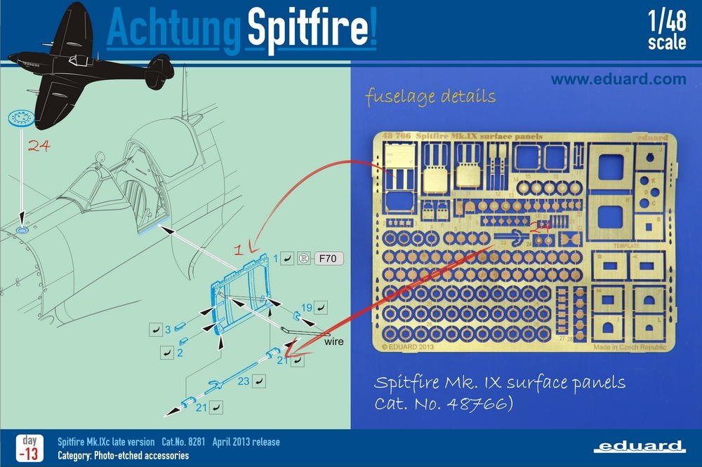 Panneaux de surface Eduard 48766 Spitfire Mk. IX 1/48 EDUARD  – Bild 5