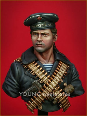 Young Miniatures YM1821 Le Diable Noir L&amp;#39;Infanterie navale soviétique pendant la Seconde Guerre mondiale 1/10 – Bild 7