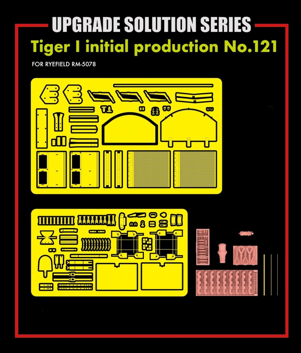 Rye Field Modèle 2038 TIGER I 121 production initiale SÉRIE DE SOLUTIONS DE MISE À NIVEAU 1/35 – immagine 2