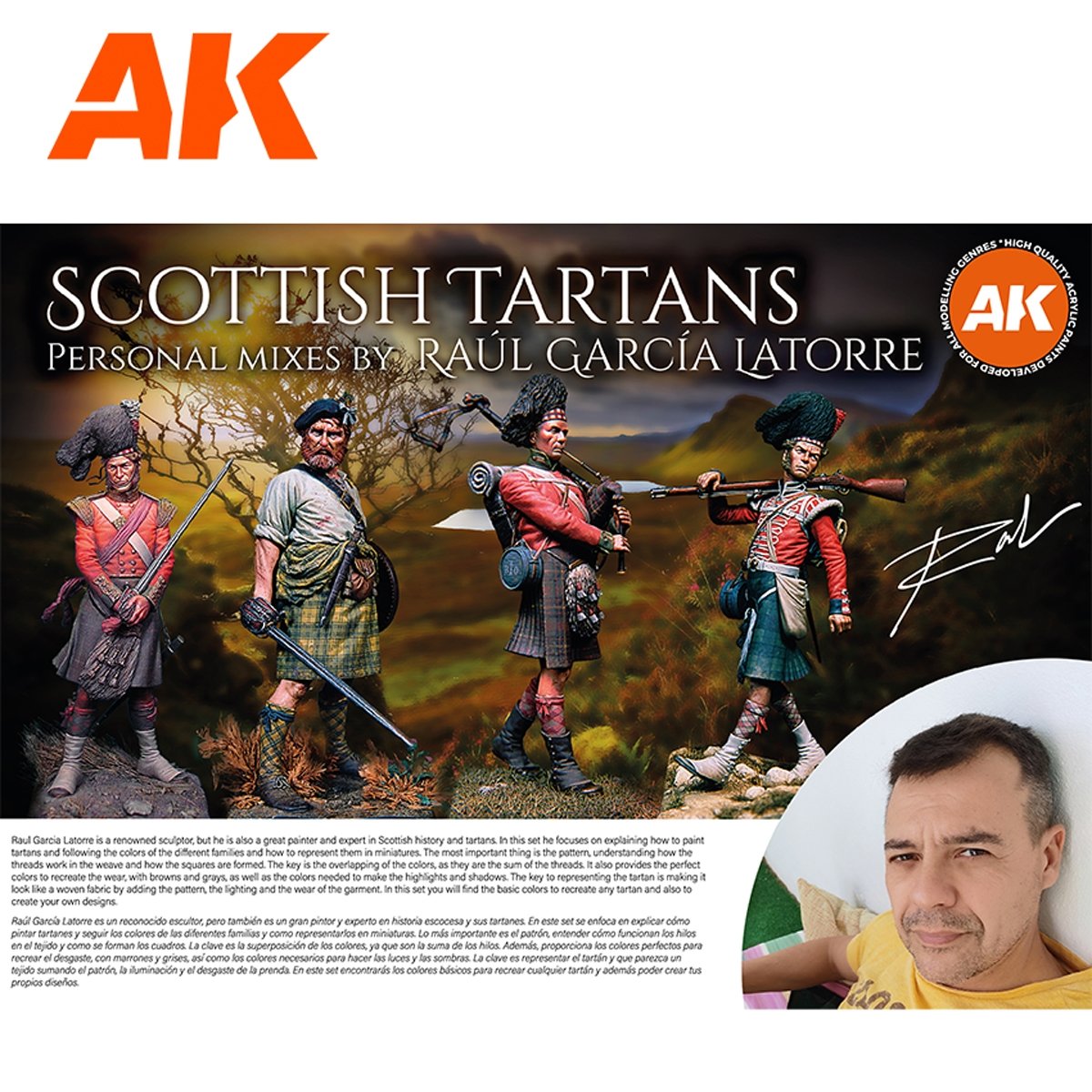 AK Interactive AK11766 SIGNATURE SET – RAÚL GARCÍA LATORRE – ÉCOSSAIS TARTANS PEINTURES 18 x 17 ml – Bild 4
