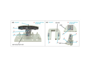 Intérieur coloré imprimé en 3D sur papier décalcomanie Quinta Studio QD72175 CH-47D (Trumpeter) 1/72  – immagine 2