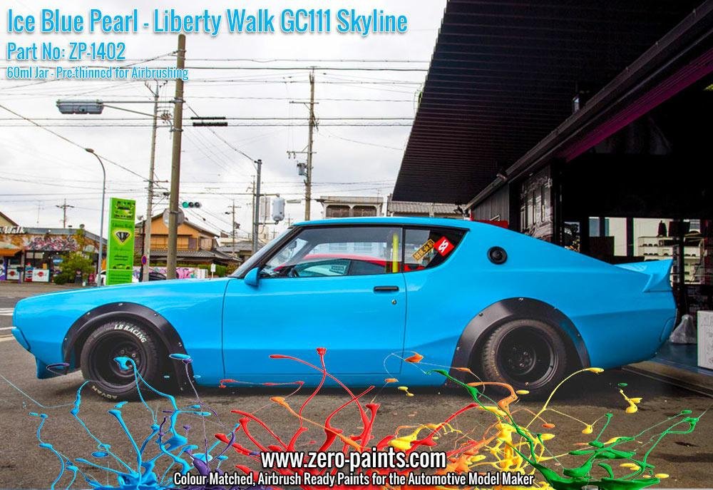 Peinture Zero Paints ZP-1402 - Bleu Glacé nacré pour Liberty Walk GC111 Skyline (Ken Mary) 60 ml – immagine 4
