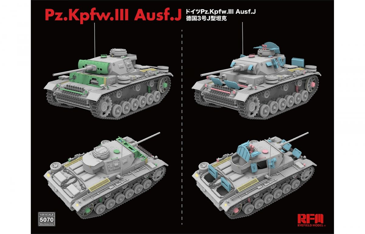 Rye Field Modèle 5070 Pz.Kpfw.III Ausf.J 1/35 – image 4