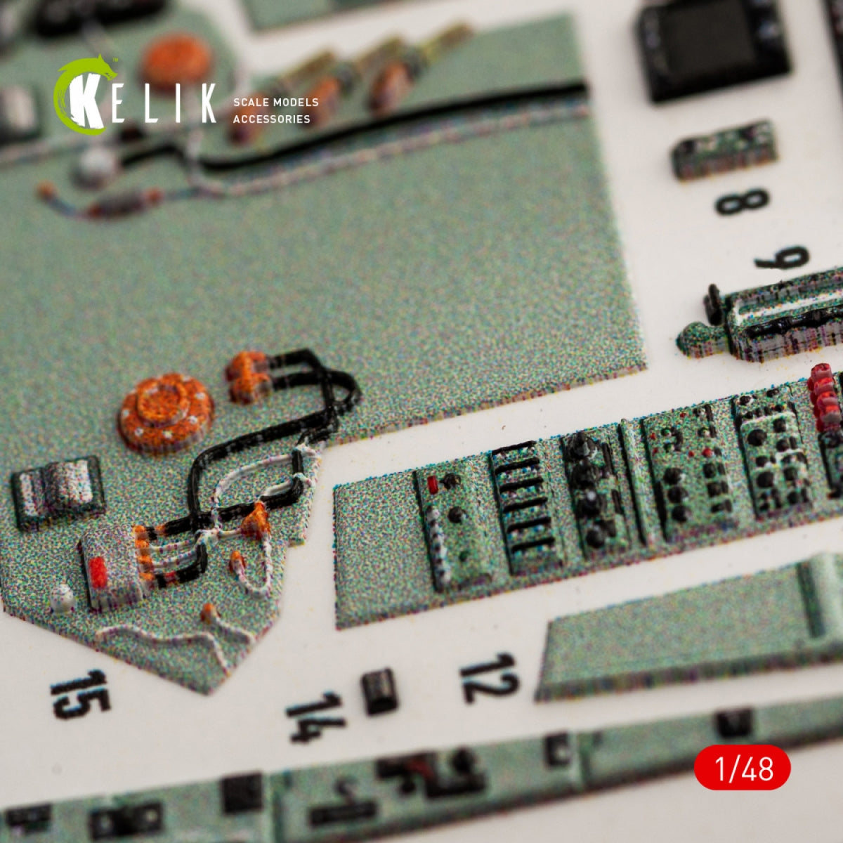 KELIK K48051 SU-27 FLANKER DÉCALCOMANIES 3D INTÉRIEURES POUR MAQUETTE GWH AU 1/48 – Bild 4