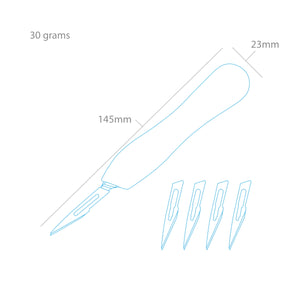 Manche de scalpel en plastique Modelcraft PKN5002-11 et 5 lames n° 11 – Bild 2
