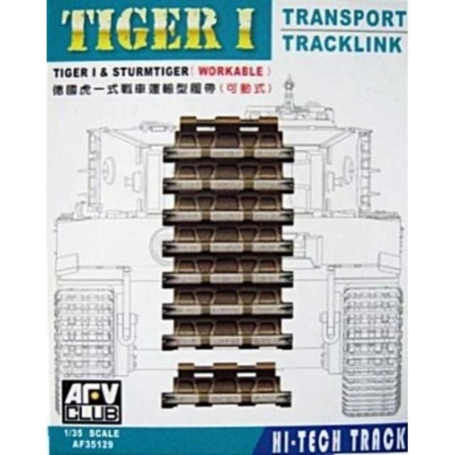 AFV Club 35129 TIGER I &amp;amp; STURMTIGER TRACKLINK DE TRANSPORT RÉALISABLE 1/35