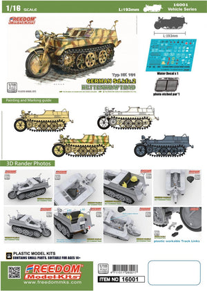 Liberté 16001 Sd.Kfz. 2 Kettenkraftrad Type HK 101 1/16 – Bild 2