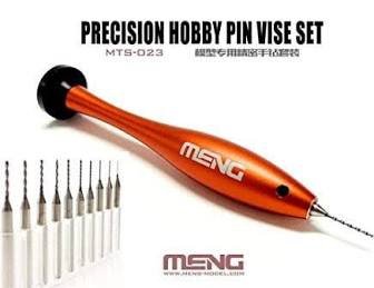 Ensemble d&amp;#39;étau à broches de précision Meng modèle MTS-023 pour loisirs créatifs avec 10 forets (0,4-1,3 mm)