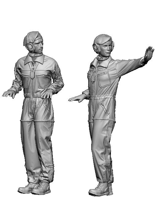 Glowel Miniatures 35060 Équipage de char de la Bundeswehr, époque 1970-1980 (2 figurines, impression 3D) 1/35