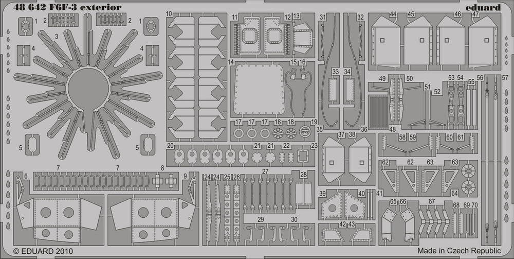 Eduard 48642 F6F-3 extérieur 1/48 Hobby Boss