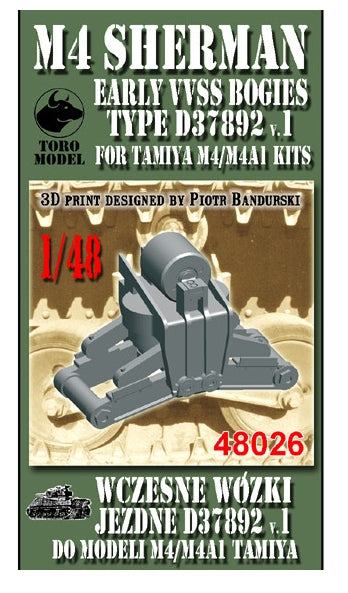 Toro 48026 M4 Sherman Early VVSS Bogies Type D37892 v.1 pour kits Tamiya M4/M4A1 1/48 