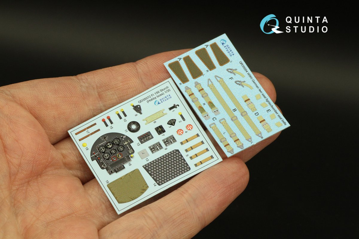 Intérieur imprimé en 3D et coloré sur papier décalcomanie Quinta Studio QD35072 Fi 156C (Hobby Boss (ex-Tristar)) 1/35  – image 3