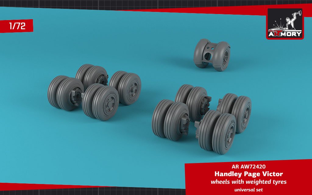 Armory Models AW72420 Roues HP Victor avec pneus lestés et garde-boue avant 1/72 – immagine 4