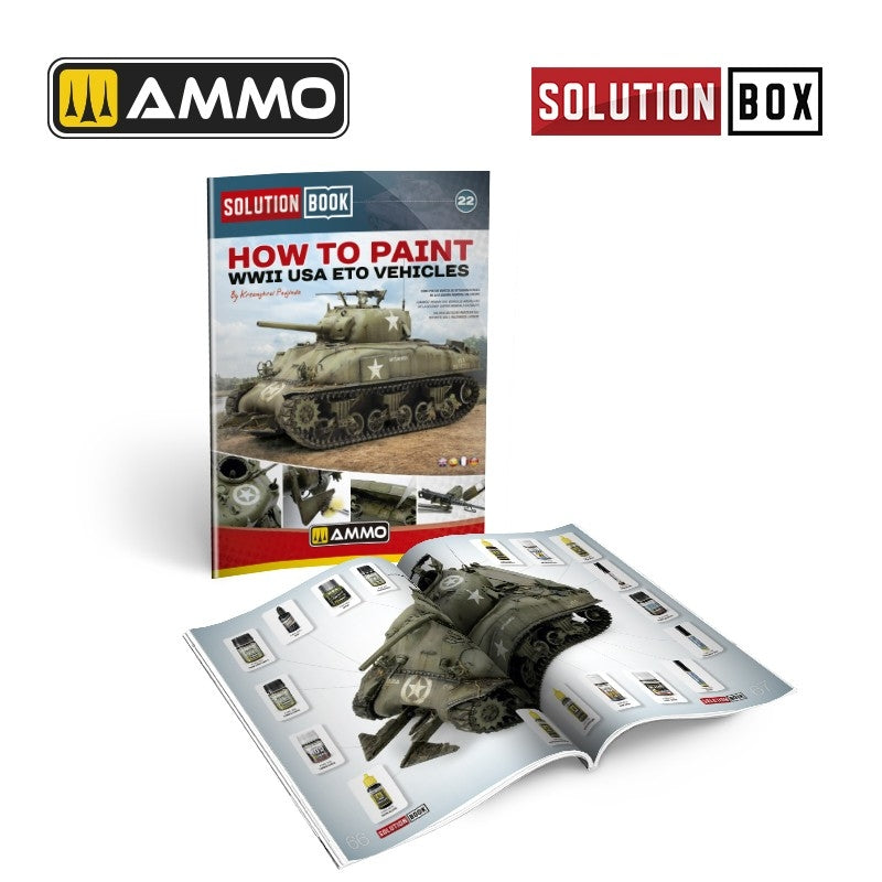 Ammo of Mig 6528 SOLUTION BOOK 22 - Comment peindre les véhicules américains de la Seconde Guerre mondiale sur le théâtre d&amp;#39;opérations européen (Livre multilingue) – Bild 2