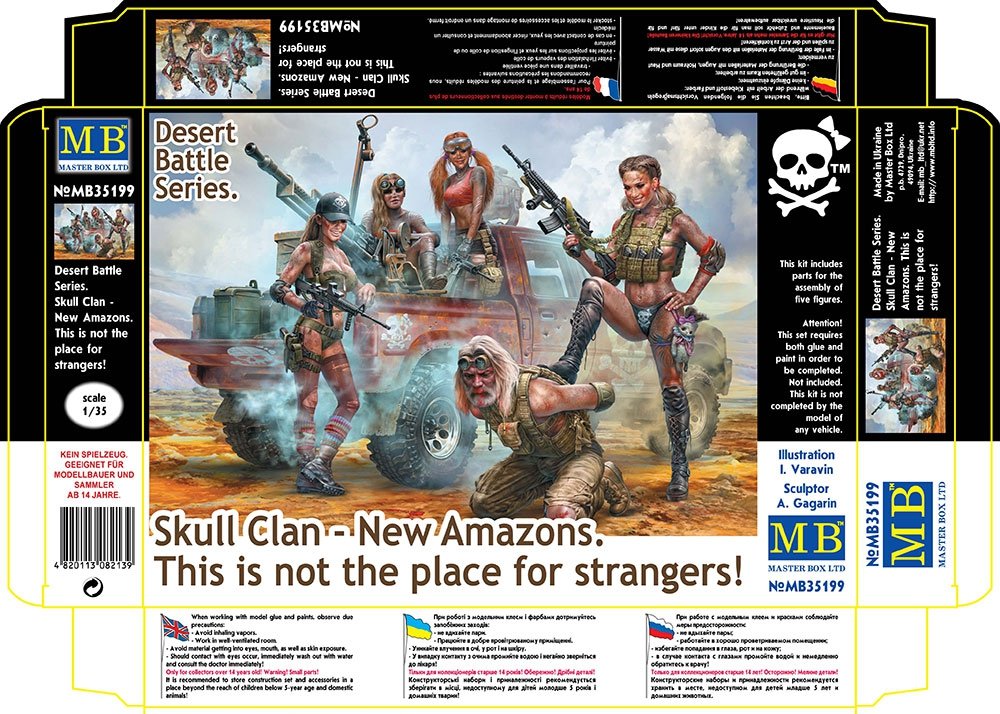 Master Box 35199 Desert Battle Series. Skull Clan - New Amazons. This is not the place for strangers! 1/35 – zdjęcie 2