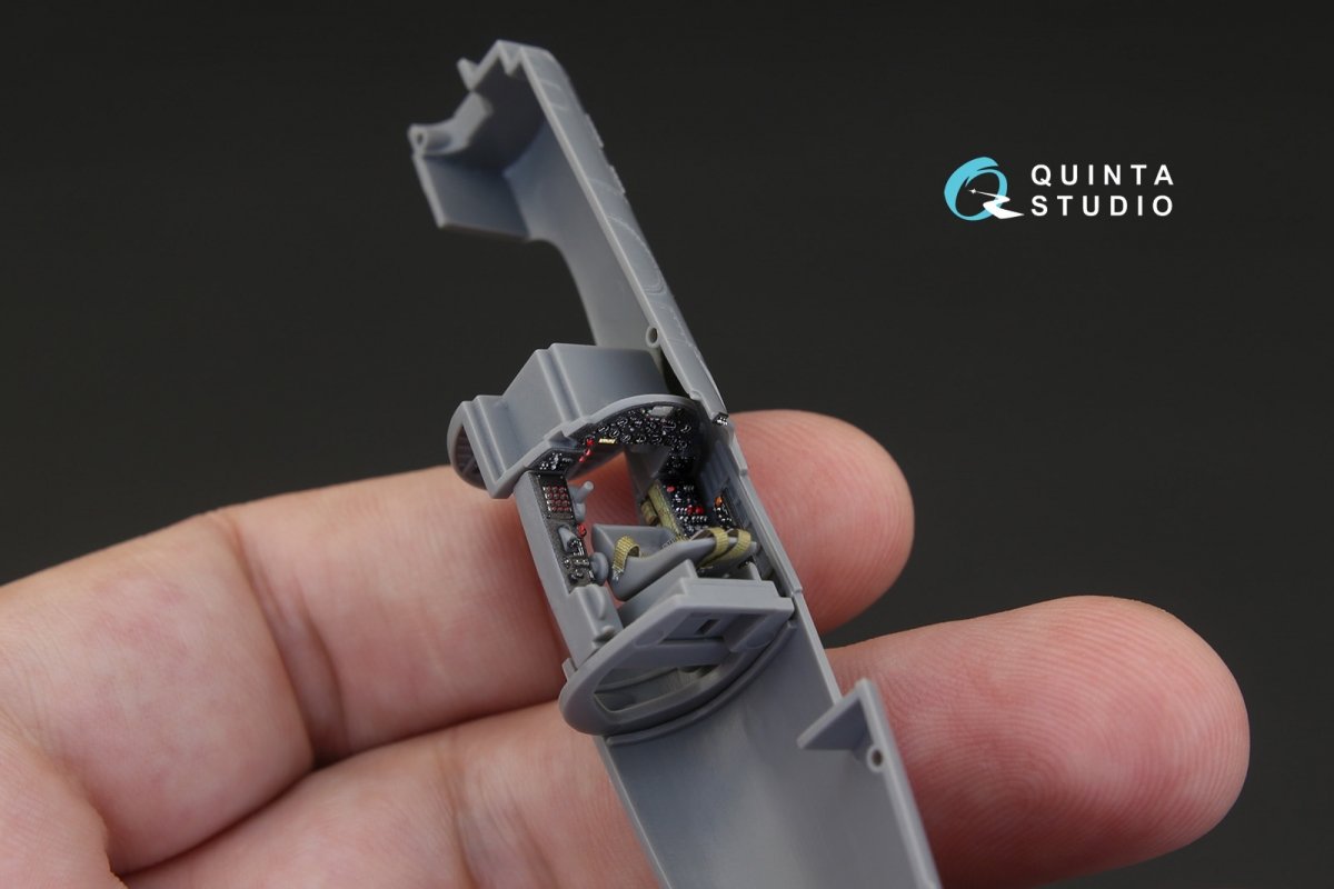 Intérieur imprimé en 3D et coloré sur papier décalcomanie Quinta Studio QD72021 F4U-1D Corsair (pour maquette Tamiya) au 1/72 – immagine 6