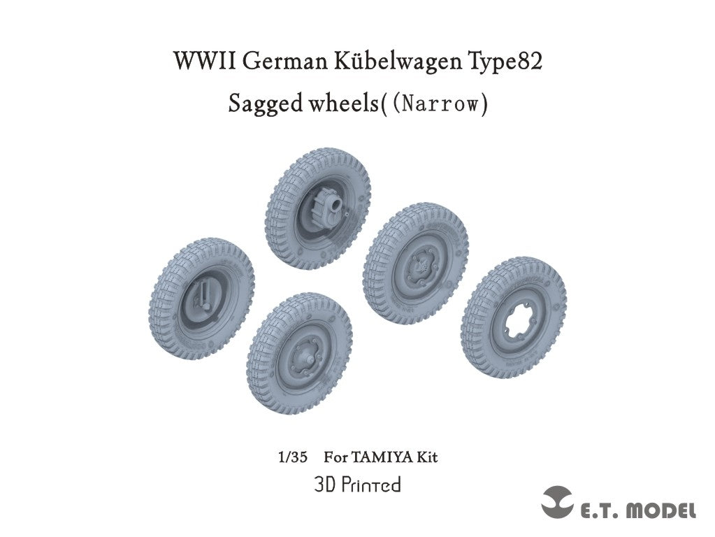 ET Model P35-138 Kübelwagen allemand Type 82 de la Seconde Guerre mondiale, roues étroites, pour maquette TAMIYA au 1/35