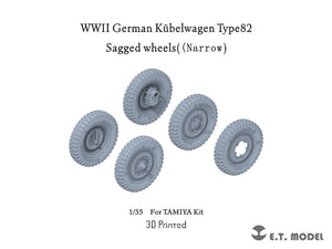 ET Model P35-138 Kübelwagen allemand Type 82 de la Seconde Guerre mondiale, roues étroites, pour maquette TAMIYA au 1/35