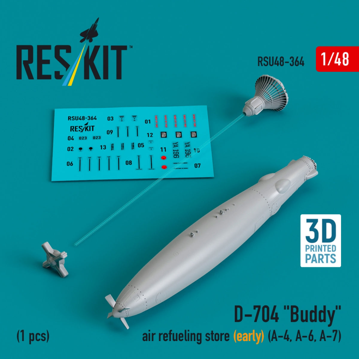 RESKIT RSU48-0364 D-704 « Buddy » station de ravitaillement en vol (première version) (1 pièce) (Impression 3D) 1/48