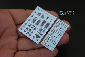 Intérieur imprimé en 3D et coloré sur papier décalcomanie Quinta Studio QD72025 F-14A (pour kit GWH) 1/72 – Bild 2