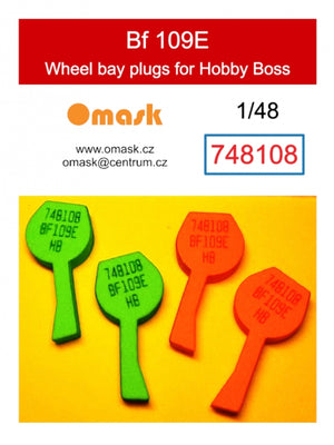 Omask 748108 Bouchons de puits de train d&amp;#39;atterrissage pour Bf 109E (pour Hobby Boss) 1/48