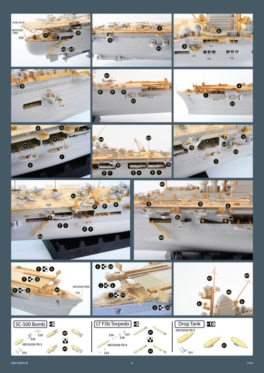 MK1 Design MD-35028 DKM Graf Zeppelin DX 1/350 – immagine 22