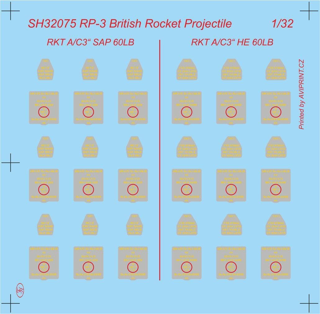 Special Hobby 32075 RP-3 Roquettes SAP 60 lb britanniques de la Seconde Guerre mondiale 1/32 – image 3