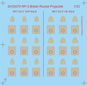Special Hobby 32075 RP-3 Roquettes SAP 60 lb britanniques de la Seconde Guerre mondiale 1/32 – image 3