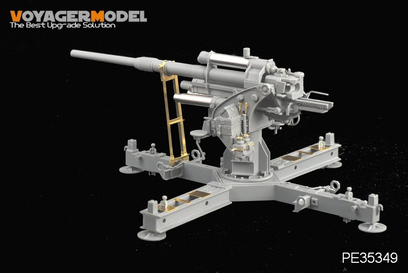 Voyager modèle PE35349 seconde guerre mondiale allemand 88mm FlaK 37 mit Behelfslafette pour DRAGON 6523 1/35  – image 3