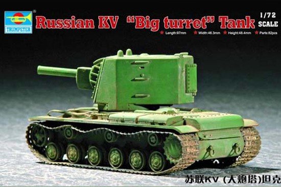 Trumpeter 07236 Char soviétique KV « Grande tourelle » (1/72)