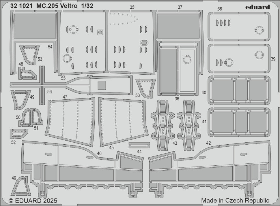 Eduard 321021 MC.205 Ensemble de détails Veltro ITALERI 1/32
