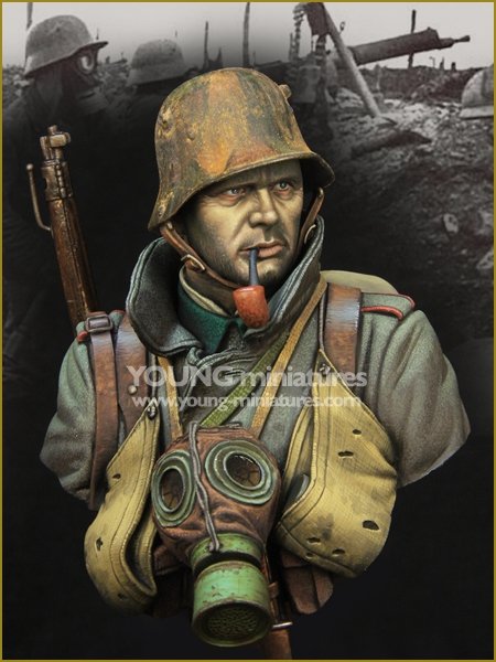 Young Miniatures YM1857 Soldat d&amp;#39;assaut allemand Première Guerre mondiale 1/10